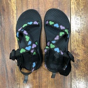 Chaco Z/1 EcoTread Heart Sandals Size 1 Girl EUC